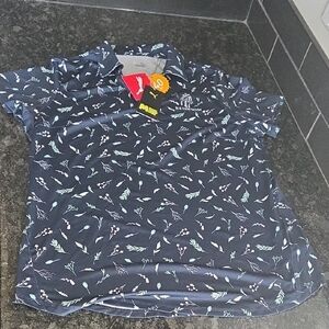 Puma Dark Blue Botanical Print Shirt